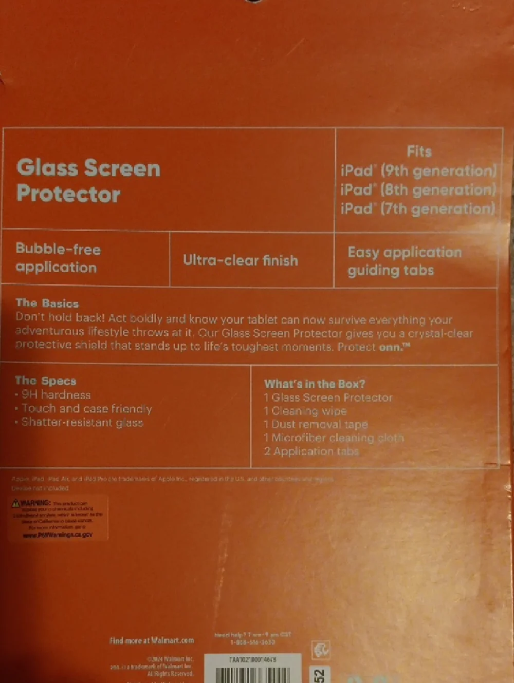 On Running Orange Glass Screen Protector Packaging